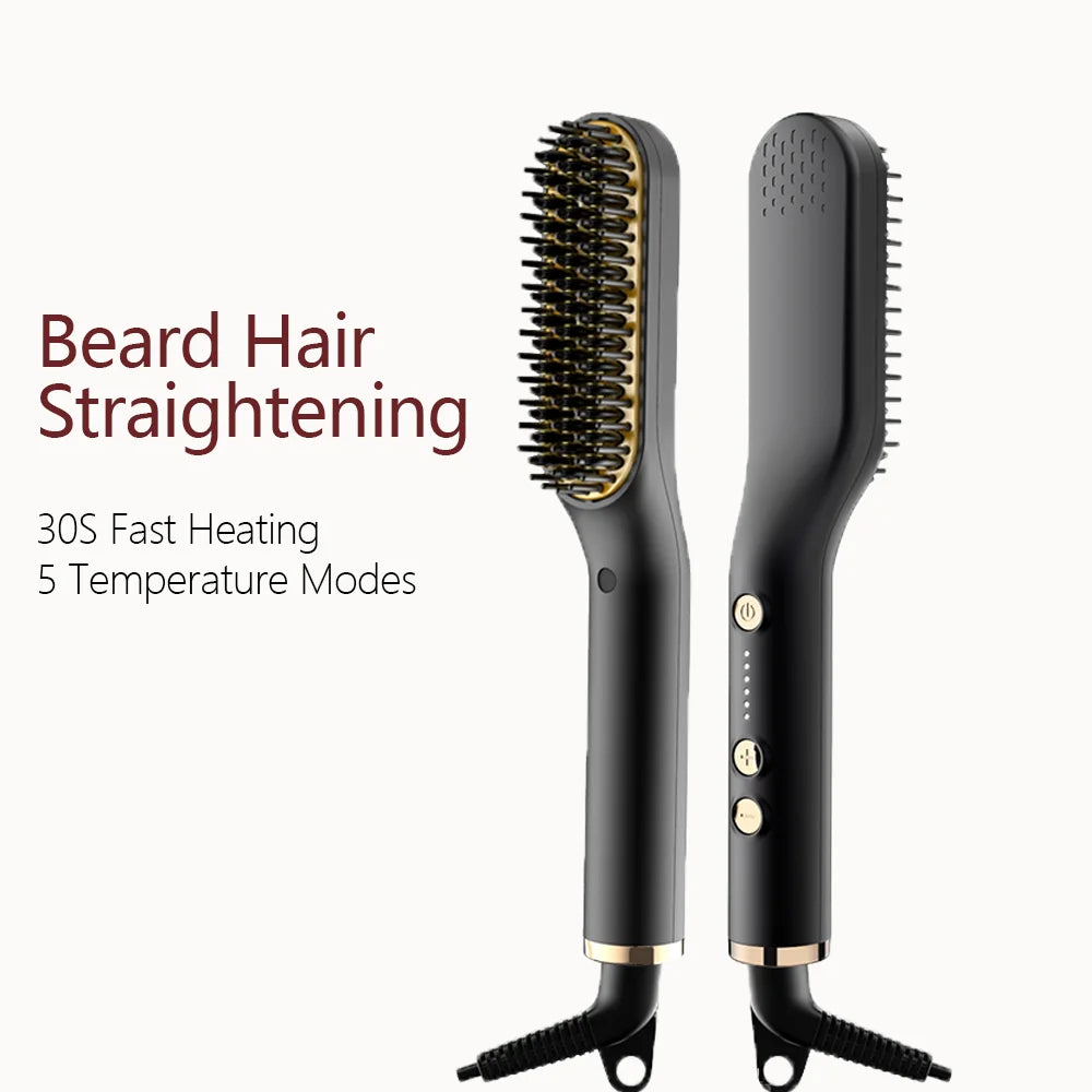 Hair and Beard Hair Straightening Brush