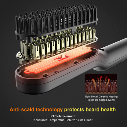 Hair and Beard Hair Straightening Brush